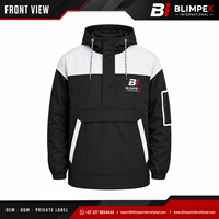 Veste coupe-vent softshell Blimpex à capuche, haute qualité, logo personnalisé, fermeture éclair, service OEM, tissu teint en fil, vêtement d'extérieur pour l'hiver