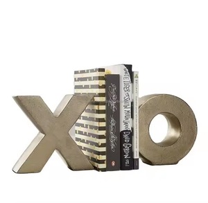 Sujetalibros Metálicos Náuticos con Diseño de Ancla y Timón, Decoración Escultural de Escritorio Estilo Costero, Juego de 2 Piezas - Product Image 5