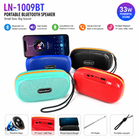 Mini haut-parleur portable LN-1009BT avec support de téléphone, antenne télescopique, radio FM, boîte à son sans fil de poche, vente en gros