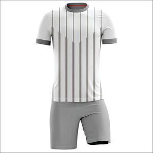 Uniformes de Fútbol Unisex, 100% Poliéster, Transpirables, Duraderos, con Opción de Impresión por Transferencia de Calor en la Parte Delantera, Mangas Cortas, Pedidos al Por Mayor OEM - Product Image 2