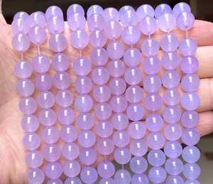 Perles d'agate violette naturelle lisses, en vrac, brin de 15 pouces, certifiées IGI, pour la fabrication de bijoux, colliers, bracelets, vente en gros - Product Image 6
