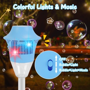 2 confezioni 3-in-1 Bubble Maker ricaricabile luci colorate musica 2 modalità 3 altezze regolabili per feste Indoor Outdoor Pet kids' - Product Image 6