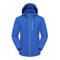 Veste d'hiver imperméable en toile softshell pour homme, col montant, fermeture éclair, respirante, légère, pour l'extérieur, personnalisable