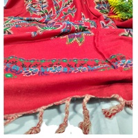 Nouvelle Écharpe Unisexe Hiver Chaude en Laine Épaisse, Motif Floral Classique à Pompons, Châle Tendance Surdimensionné Orné de Pierres et Perles