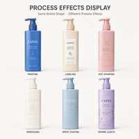 Bouteille de shampooing carrée en PET de 450 ml avec pompe en PP, impression d'étiquettes, marquage à chaud, emballage haut de gamme pour soins capillaires en salon, marque personnalisée, Europe, États-Unis