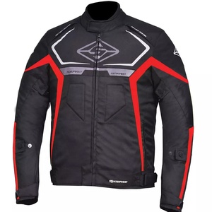 เสื้อแจ็คเก็ตมอเตอร์ไซค์ผู้ชาย Sapro สีดำแดง แขนยาว กันน้ำ ใส่ได้ทุกฤดู - Product Image 1