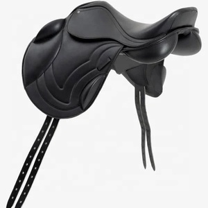 Comfortable Leather English Dressage Horse Saddle Equestrian Riding Training Equipment - Product Image 2
