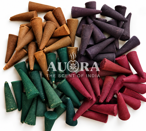 Cônes d'encens faits main de couleur naturelle, faible MOQ, tube de 100 g, cônes Dhoop longue durée, plus de 100 parfums, prix usine, étiquette personnalisée - Product Image 1