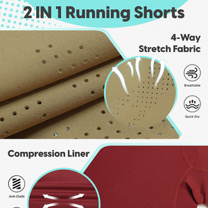 Shorts de sport d'été pour hommes, respirants et à séchage rapide, pour la course, la gym, la musculation et les entraînements décontractés - Product Image 6