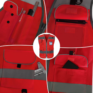 Gilet réfléchissant personnalisé avec logo, haute visibilité, vêtements de travail de sécurité pour la construction industrielle, fabricant OEM - Product Image 3