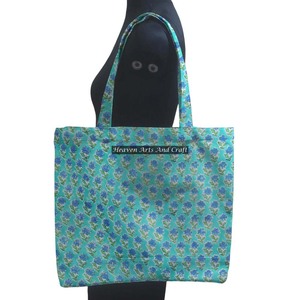 Hand Block Printed Indian Cotton Square Women's Shoulder Bag Handmade Tote Bag With Square Bag - Product Image 1