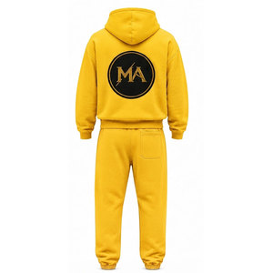Ensemble de survêtement unisexe vert clair à capuche, 100% coton, fermeture éclair intégrale, poche avant, broderie appliquée, 480 g/m² - Product Image 5