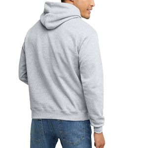 Sudadera con Capucha para Hombre, Color Gris Claro, Corte Regular, Felpa de Algodón, Estilo Casual para Otoño, con Bolsillo Delantero y Capucha con Cordón Ajustable - Product Image 6