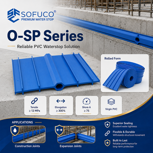 Bridge Infrastructure <b>Material</b> Sofuco SF-O200-SP Model O SP Type PVC Water Stop with ASTM Testing Support - Product Image 1
