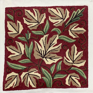 Funda de Cojín Bordada a Mano de Cachemira, Colorida y de Primera Calidad, de Algodón, 16x16, Decorativa para Sofá, Duradera y Sostenible - Product Image 1