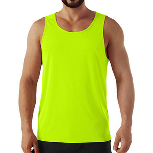 Men's Hip Hop Tank Top ODM Custom Print Street Style Shirt 100% Polyester Breathable V-neck Gym Wear Summer Vest - Product Image 2