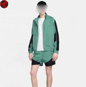 Custom Design Youth & Adults <b>Men's</b> <b>Jogging</b> Wear Solid Color Summer Tracksuit Contrast Color Breathable Windbreaker <b>Shorts</b> Set - Product Image 1