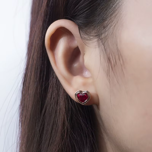 ต่างหูเพชรทรงหัวใจคลาสสิก 1 กะรัต ทองคำแท้ 14K รับรองโดย IGI เครื่องประดับงานแต่งงานสำหรับผู้หญิง - Product Image 4