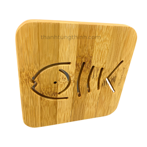 Wooden <b>Pot</b> Holder Trivet High Heat Resistant Eco-Friendly <b>Kitchen</b> <b>Utensil</b> Anti-Slip Made in Vietnam - Product Image 6
