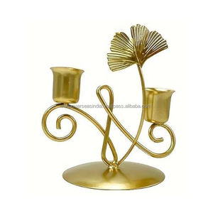 Bougeoir en fer de luxe avec accent de table chic plaqué or pour les mariages à la maison et les événements dans plusieurs modèles et tailles - Product Image 5