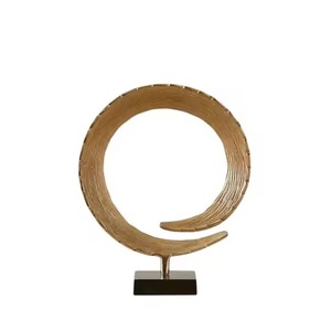Escultura Metálica Abstracta de Último Diseño para Decoración del Hogar, Pieza Decorativa de Aluminio con Aro Plateado para Sala de Estar, Vestíbulo de Hotel, Oficina o Escritorio - Product Image 2