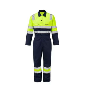 Combinaison de travail unisexe réfléchissante personnalisée OEM ODM, style sur mesure, ANSI Classe 3, avec LED clignotantes, imperméable, pour travaux de construction - Product Image 3