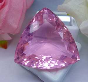 Gemas Zubeda, Topacio Rosa Natural, Corte Trillón, Gema Suelta, Piedra de Nacimiento de Diciembre, Calidad Premium para Joyería, Gema de Rajasthan - Product Image 2