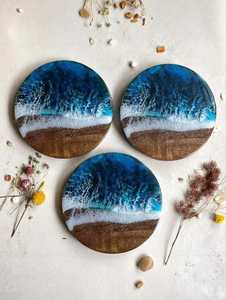 High Quality Epoxy Resin Tea Coaster <b>Set</b> Personalized For <b>Breakfast</b> Tea Coffee Drinkware Mats And Pads Placemat At Best Price - Product Image 5