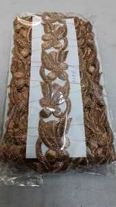 Kushang Textile African Mirror Hand Embroidery Floral Pattern SEQUENCE LACE Customized Color Net <b>Fabric</b> <b>Beads</b>/Jarkan Trim Soft - Product Image 5