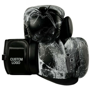 New Arrival Heat Printed Genuine Leather Boxing Gloves-High Quality Breathable <b>Hook</b> Loop Closure Customized Color Unisex Outdoor - Product Image 2