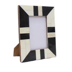 Handmade Bone Inlay Vertical Classical <b>Photo</b> <b>Frame</b> Tabletop Wall Mount <b>Black</b> Beige Home Decor Lightweight Elegant Modern Full - Product Image 2