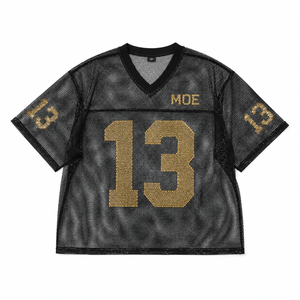 Premium Rhinestone See Through Top American Football Jersey Transparent Mesh <b>Tshirt</b> Unisex Customised Casualwear Lightweight - Product Image 3