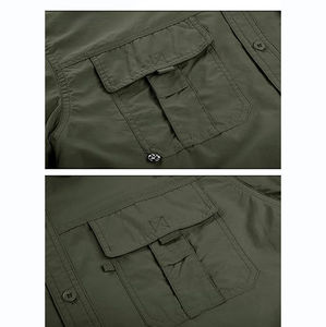 Nouvelles Chemises de Pêche à Col Montant pour Hommes, Personnalisables avec Logo, Protection UPF 50, Imperméables, Respirantes et Séchage Rapide - Product Image 5