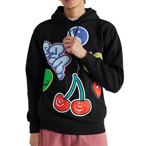 Sudadera con Capucha Estampada Airheads Market para Hombre, Oversize, Negra, Estilo Urbano, Algodón French Terry, Logo Trasero, Corte Regular, Otoño - Product Image 4