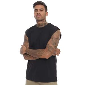 Oversized Men's Vintage Acid Wash Sleeveless Tank <b>Top</b> Streetwear Casual Knitted <b>Vest</b> and T-Shirt - Product Image 2