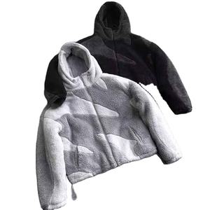 Sweat-shirts à capuche pour hommes à fermeture éclair, très vendus, avec logo personnalisé, design de poche, couleur unie, respirant, séchage rapide, teinture unie, manches longues, hiver - Product Image 4