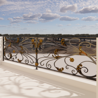 Balustrades de balcon en fer forgé de qualité supérieure : Pièces métalliques artistiques fabriquées à la main, spécialement conçues pour sublimer l'architecture moderne.
