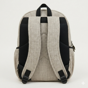 กระเป๋าเป้สะพายหลังแฟชั่นแบบยูนิเซ็กซ์ ทำจากใยป่าน 100% น้ำหนักเบา 16 ลิตร สายสะพายสบาย  ใส่แล็ปท็อปได้  ผลิตด้วยมืออย่างยั่งยืน  สารสกัดจากดอกโรโดเดนดรอน - Product Image 3