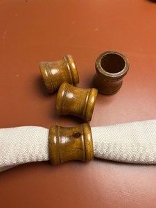 Stylish Farmhouse Wooden Napkin Ring Set for Holiday <b>Table</b> Decoration Dining Accessories Collection Premium Design Elegant Finis - Product Image 3