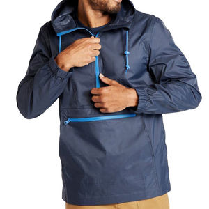 Chaqueta Anorak Ligera con Capucha para Invierno, Cortavientos, con Logotipo Frontal, Tela Vaquera, Transpirable e Impermeable para Hombre - Product Image 2