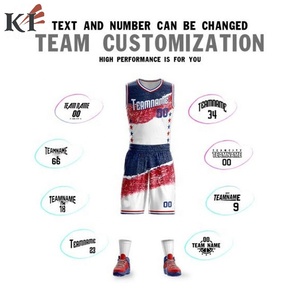 Uniforme de basketball pour hommes imprimé de haute qualité, anti-bactérien, séchage rapide, 100 % polyester, nom d'équipe personnalisé, logo USA sur le devant - Product Image 4