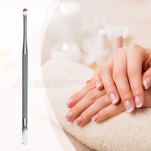 Pousse-ongles élégant en acier inoxydable de qualité supérieure avec construction durable, bords lisses, design ergonomique, double extrémité pour manucure - Product Image 5