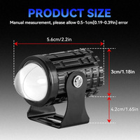 Feux LED TCYATO pour moto, mini feux de route bicolores, projecteur universel pour la modification/amélioration des camions, remorques, tout-terrain