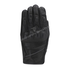 Guantes de Carreras con Pantalla Táctil, Protección Completa para los Dedos, Resistentes al Viento, de Piel de Cabra Perforada, para Motociclismo - Product Image 3