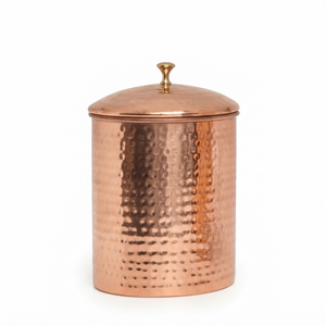 Handcrafted Hammered Copper <b>Storage</b> Canister with Lid Decorative <b>Kitchen</b> Counter <b>Jar</b> <b>for</b> Tea Coffee Sugar Dry Food OEM Wholesale - Product Image 1