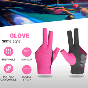 Gants de sport personnalisés avec logo, accessoire de billard, gants anti-abrasion pour les mains, gants utilitaires personnalisés à 3 doigts pour le billard et le snooker - Product Image 2