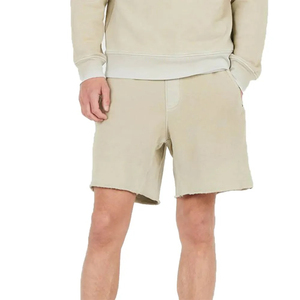 Pantalones Cortos Bermuda para Hombre, Color Beige, 100% Algodón, Cintura con Cordón, Color Sólido, Bolsillos, Corte Medio, Tejido Transpirable, Cierre Frontal Rápido - Product Image 5