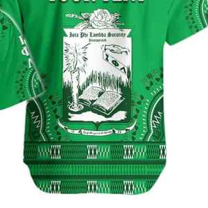 Camisa Hawaiana Personalizada Iota Phi Lambda, Verde Esmeralda, Estampado Dashiki, Manga Corta, Abotonada, Ropa Casual de Verano - Product Image 5