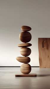 Sculpture en bois classique, figurine artistique intemporelle pour une décoration intérieure élégante, accent de décoration intérieure, design inspiré du patrimoine - Product Image 4