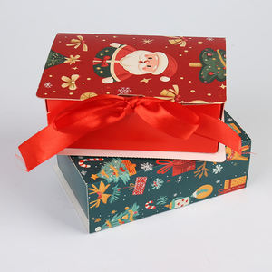 Customizable Eco-Friendly Biodegradable <b>White</b> Folding Book Shape Gift <b>Boxes</b> Sponge Lining Soft Paperboard Christmas Packaging - Product Image 1
